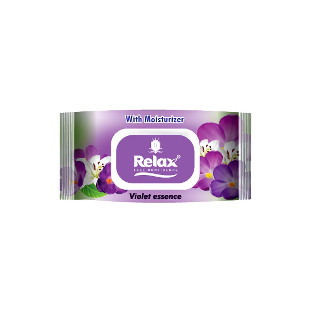 Relax Violet Essence Facial Wipes 72s Relax