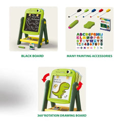 Artist Easel Drawing Board for Kids Dual Sided Magnetic with Painting Cosmia.pk