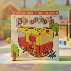 Pop Up House Tent | Bus Style Kids Play Tent Indoor & Outdoor Cosmia.pk