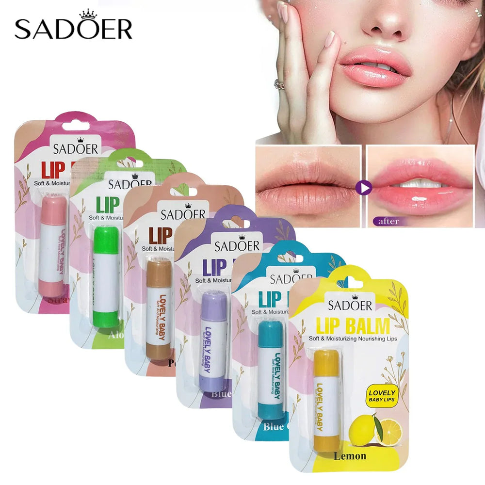 SADOER Lovely Lip Balm – Soft & Moisturizing Nourishing Lips Sadoer