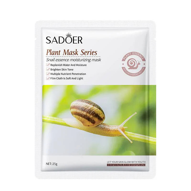 SADOER Snail Essence Moisturizing Face Sheet Mask - 25g Sadoer