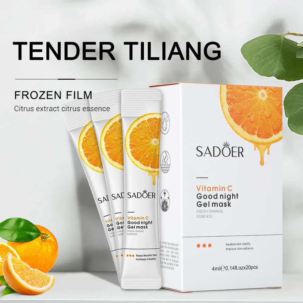 SADOER Vitamin C Good Night Sleeping Gel Mask - 20Pcs Sadoer