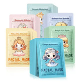 SADOER Pack of 06 Princess Hyaluronic Acid Collagen Face Mask Sadoer