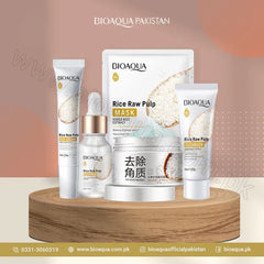 Bioaqua Set of 5 Rice Raw Pulp Skin Whitening Series Bioaqua