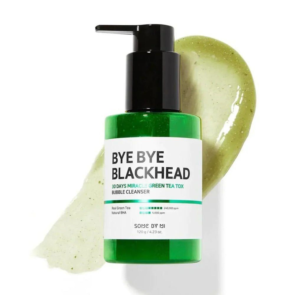Some By Mi Bye Bye Blackhead 30 Days Miracle Green Tea Tox Bubble Cleanser – 120g Some By Mi