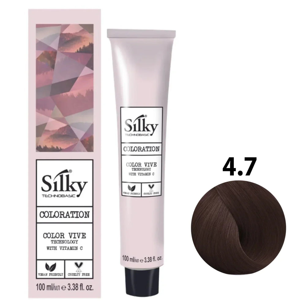 Silky Coloration 4.7 Hair Color - 100ml Silky