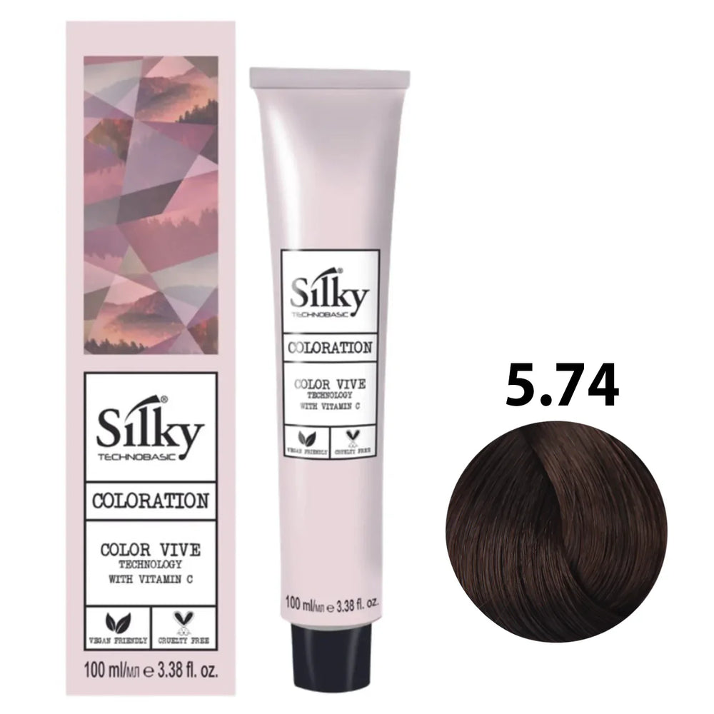 Silky 5.74 Hair Color – 100ml Silky