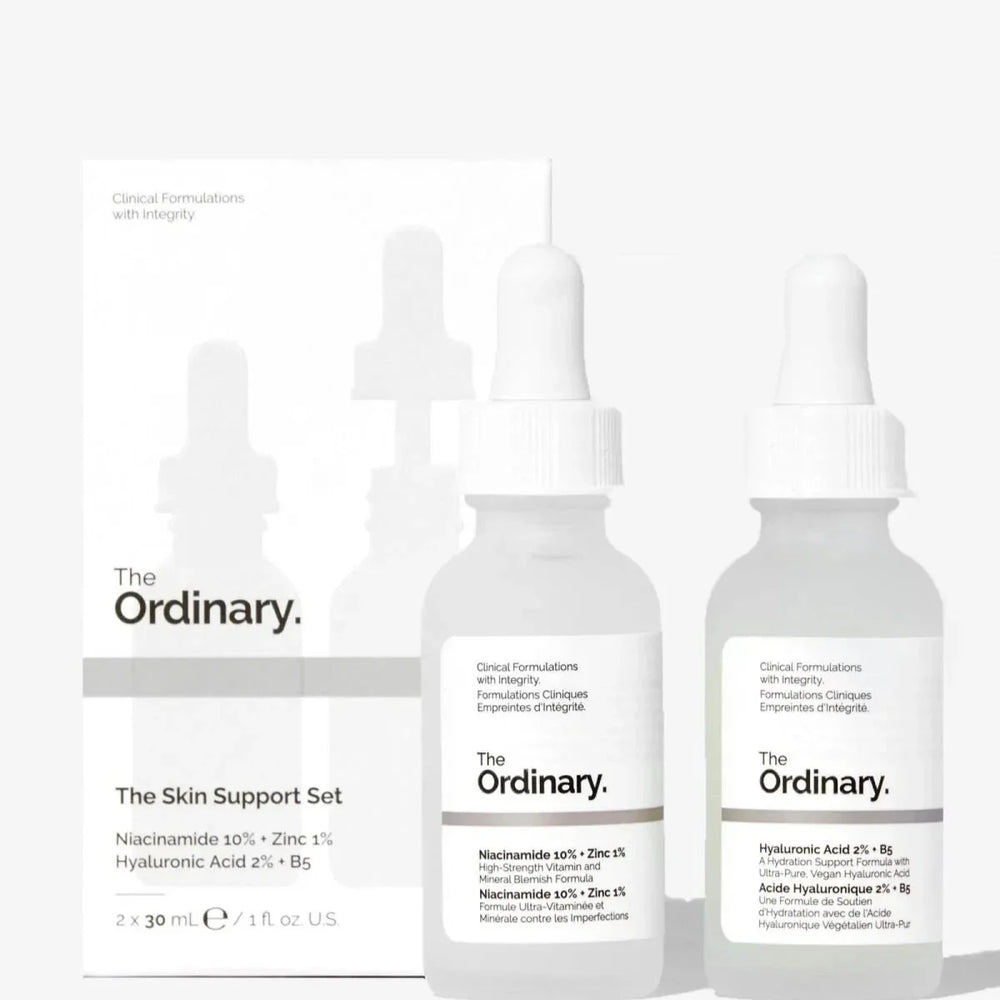 The Ordinary Hyaluronic Acid with 2% + B5 (30 ml) and Niacinamide 10% + Zinc 1% (30 ml) Facial Kit The Ordinary