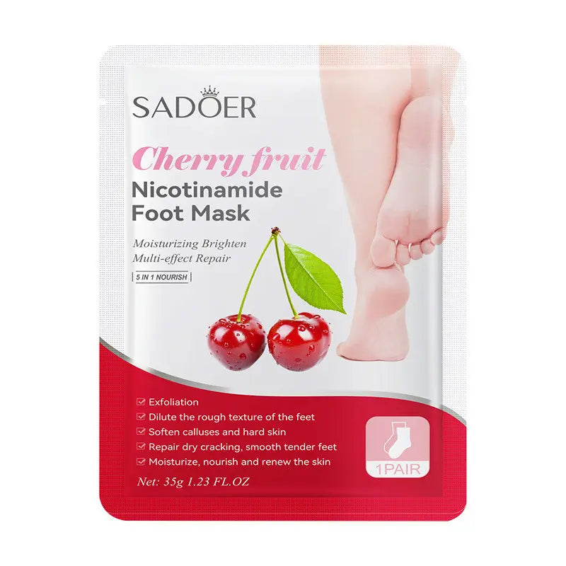 Sadoer Cherry Fruit Nicotinamide Moisturizing Foot Mask Sadoer