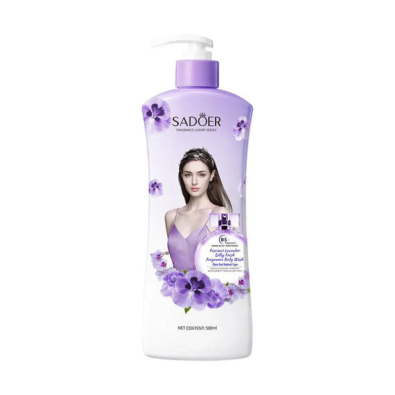 Sadoer Fragrance Luxury Series Lavender Silky Fresh Body Wash - 500ml Sadoer
