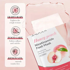 Sadoer Honey Peach Nicotinamide Moisturizing Foot Mask Sadoer