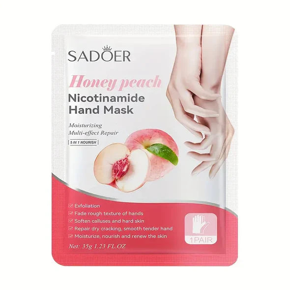 Sadoer Honey Peach Nicotinamide Moisturizing Hand Mask Sadoer