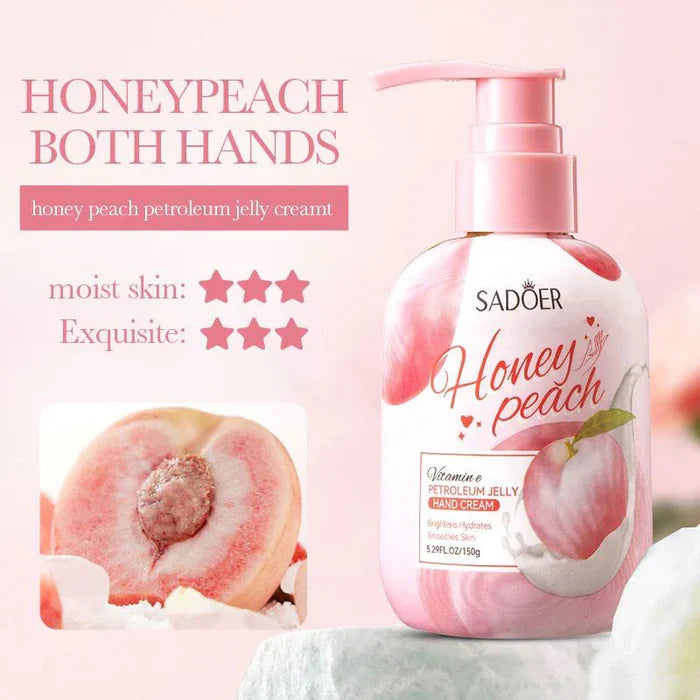 Sadoer Honey Peach Vitamin E Petroleum Jelly Hand Cream - 150g Sadoer