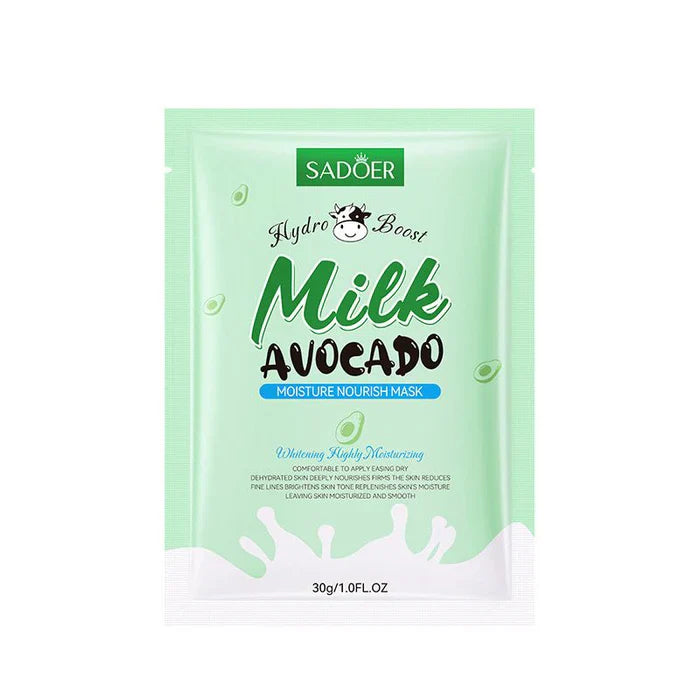 Sadoer Hydrating and Moisturising Hydro Boost Milk Avocado Sheet Mask - 30g Sadoer