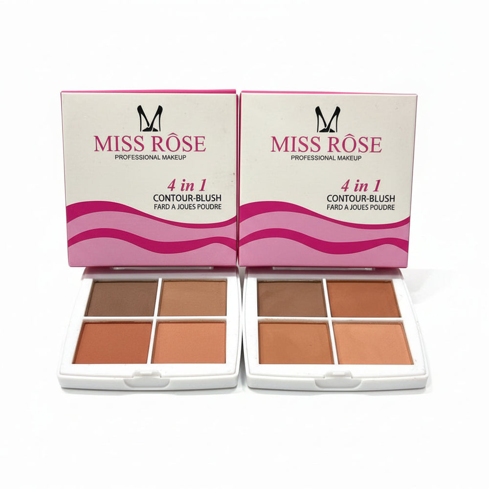 Miss Rose 4 in 1 Contour-Blush Palette Miss Rose