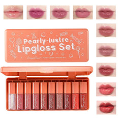 10pcs Dragon Ranee Pearly Lustre Lip Gloss Set Dragon Ranee