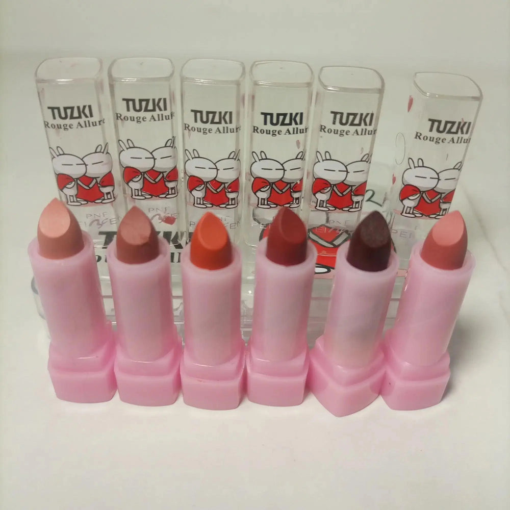 6 Pcs Beautiful Pocket Size Lipstick Tuzki