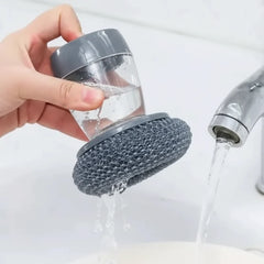 Kitchen Soap Dispensing Palm Multifunctional Pressing Cleaning Brush Cosmia.pk
