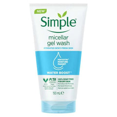 Simple Micellar Facial Gel Wash – Water Boost - 150ml Simple