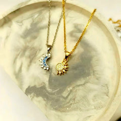 2 in 1 Moon and Sun Necklace Cosmia
