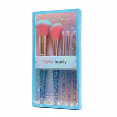 Sweet Beauty Glitter Makeup Brushes - 5 Pcs Sweet Beauty