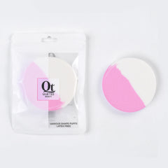 Quetee Beauty Round Shape Makeup Puffs in Pink & White Color Quetee
