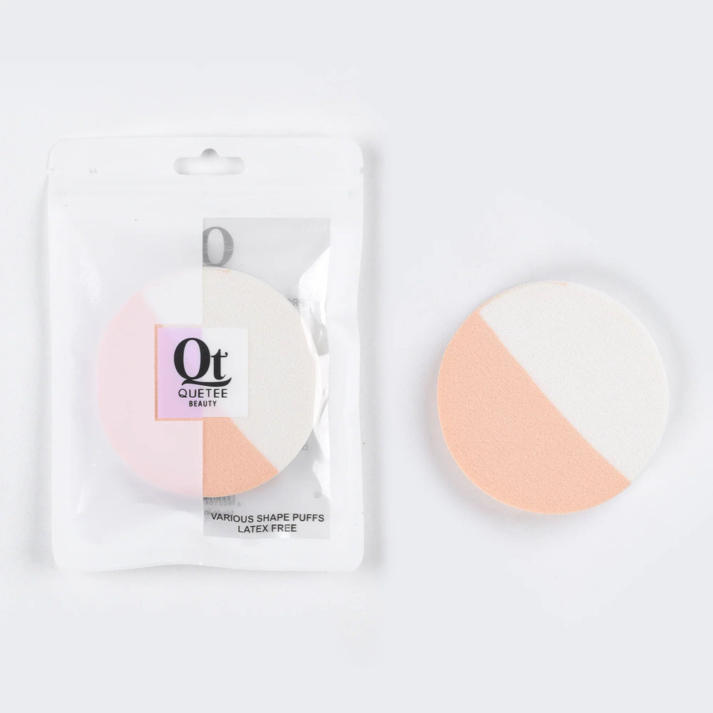 Quetee Beauty Round Shape Makeup Puffs in Skin & White Color Quetee