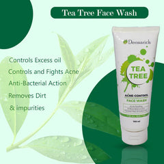 Dermarich Tea Tree Face Wash For Acne & Pimples With Tea Tree & Neem Dermarich
