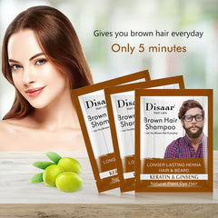 Disaar Natural Brown Hair Dye Shampoo Clean Scalp Nourishing & Disaar