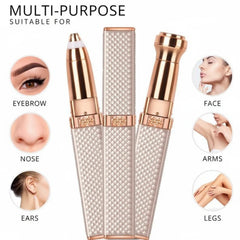 USB Rechargeable 2-in-1 Flawless Facial & Eyebrow Hair Remover Cosmia.pk