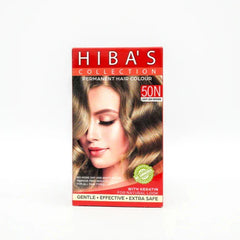 Hibas Collection Hair Color 50N Light ASH Brown (60-ml) Hiba's Collection
