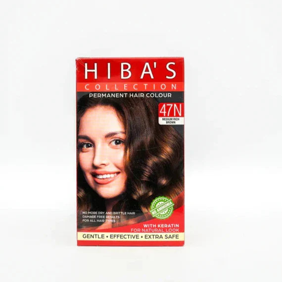 Hibas Collection Hair Color 47N Medium Rich Brown (60-ml) Hiba's Collection