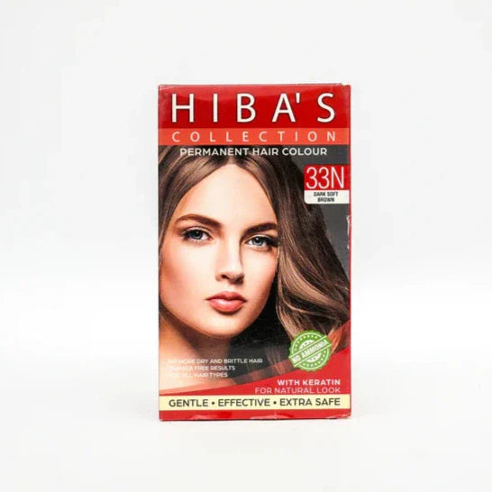 Hibas Collection Hair Color 33N Dark Soft Brown (60-ml) Hiba's Collection