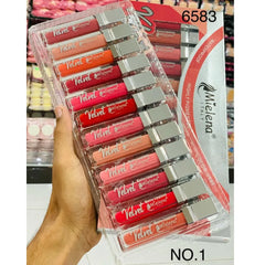 Mielena Velvet Matte Lipgloss - 12 Pcs Set Mielena