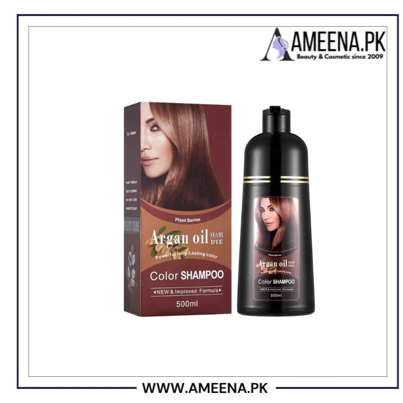 Mokeru Argan Oil Color Hair Dye Shampoo 500ml Argan Oil