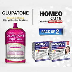 2 in 1 GLUPATONE Whitening Emulsion With Homeo Cure Cream Glupatone