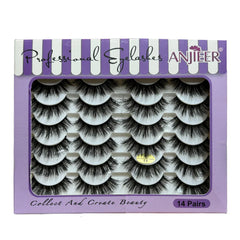 Anjieer 14 Pairs Mink Lashes Anjieer