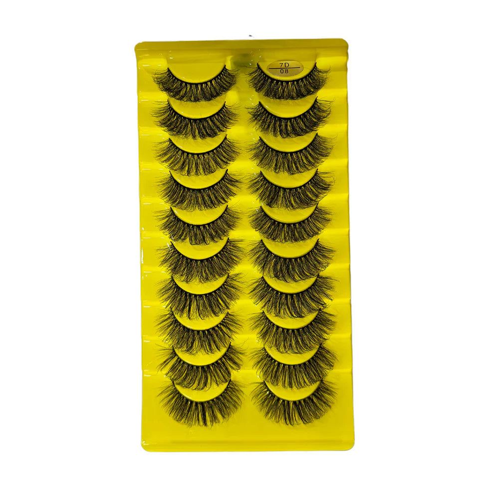 10 Pairs Mink Lashes - Reusable Cosmia.pk
