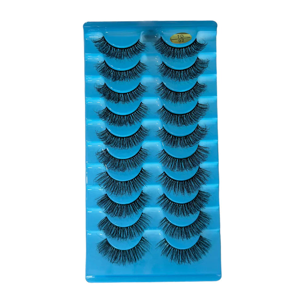 10 Pairs Mink Lashes - Voluminous Cosmia.pk