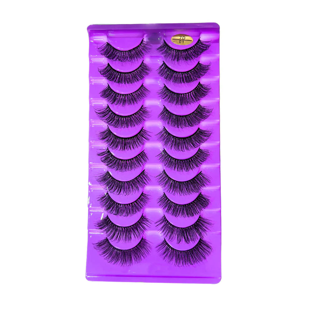 10 Pairs Mink Lashes - Voluminuous Cosmia.pk