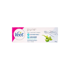 Veet Pure Aloe Vera Extract Sensitive Skin Hair Removal Cream - 50g Full Arms Veet