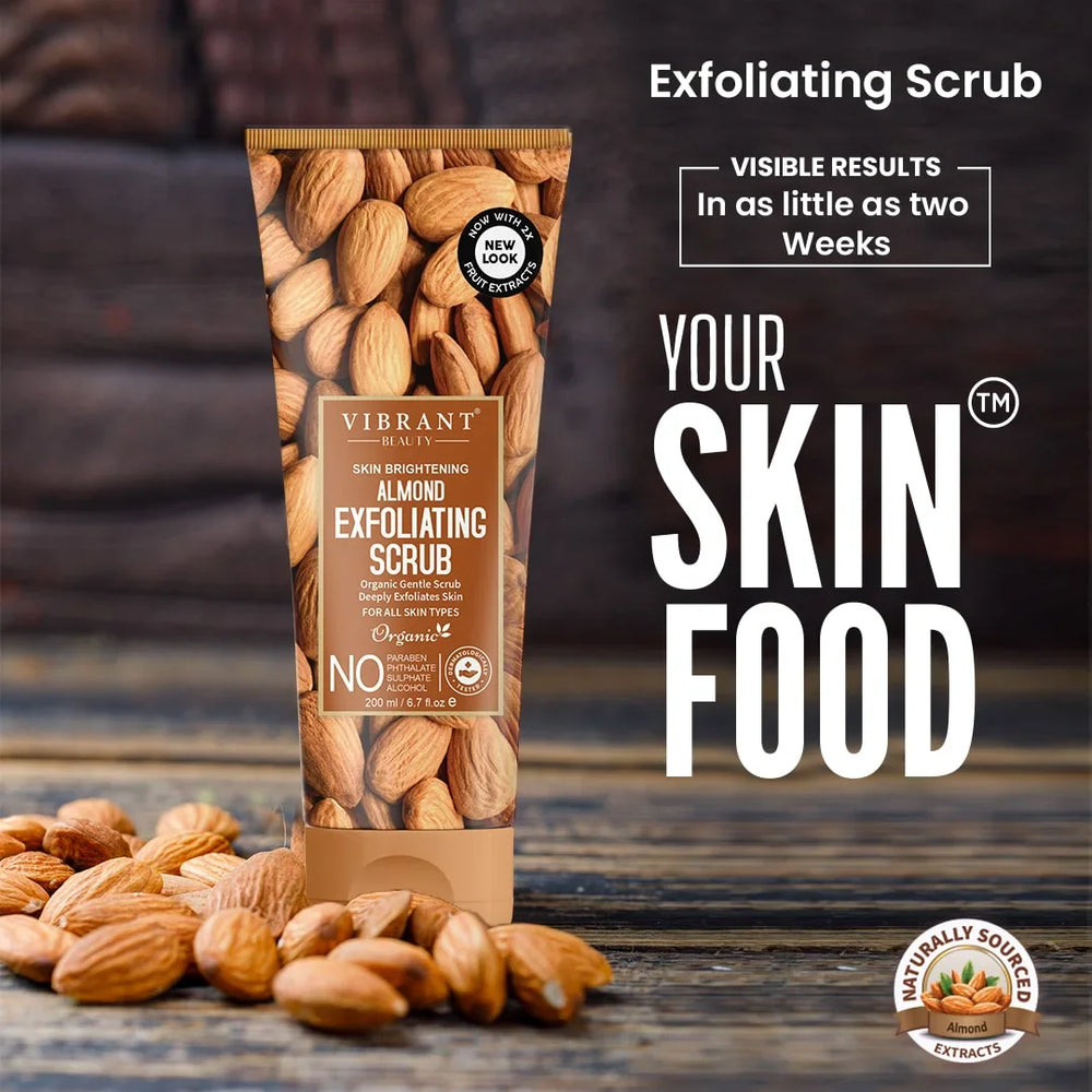 Vibrant Beauty Almond Exfoliating Scrub (200ml) Vibrant Beauty