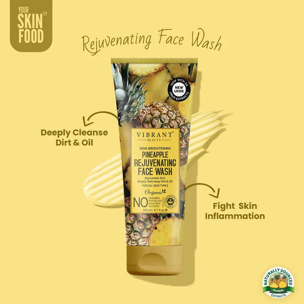 Vibrant Beauty Pineapple Rejuvenating Face Wash (200ml) Vibrant Beauty