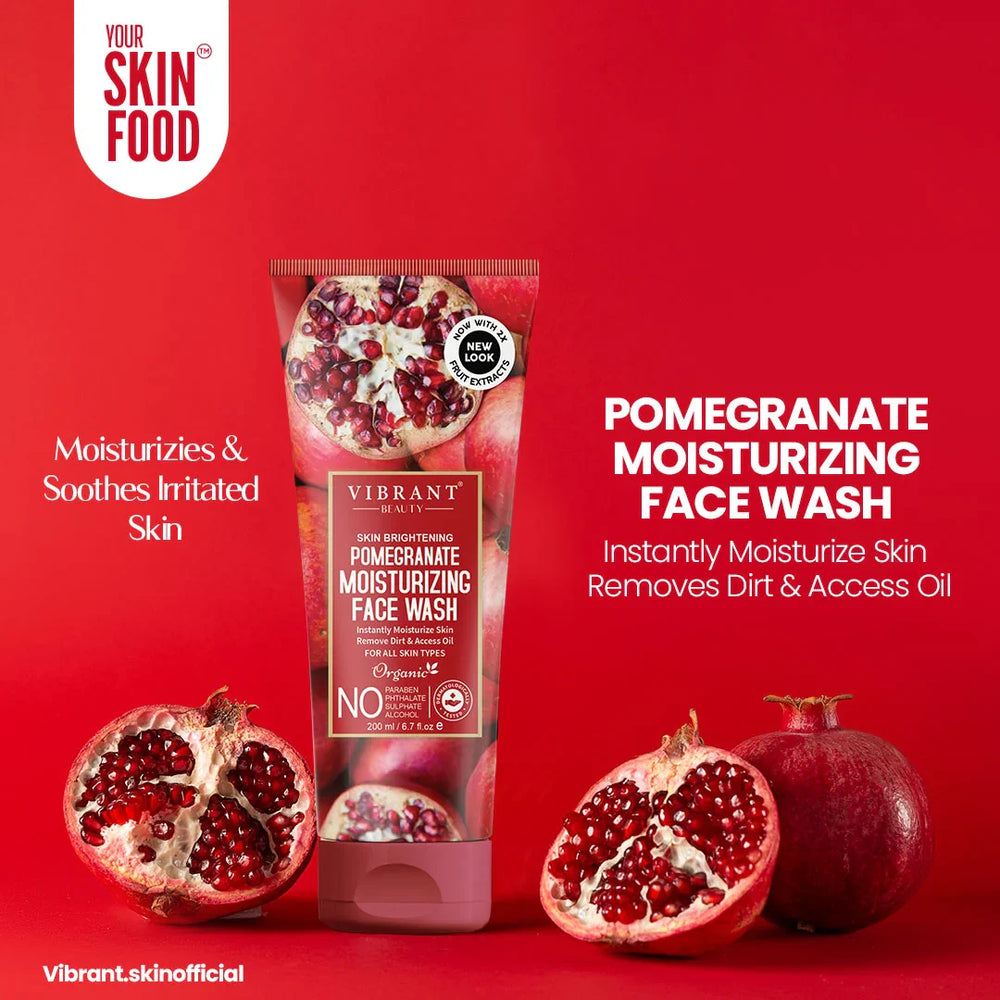 Vibrant Beauty Pomegranate Moisturizing Face Wash (200ml) Vibrant Beauty