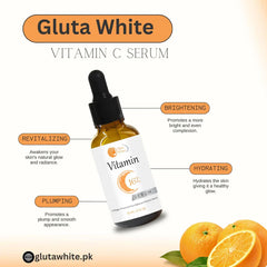 Gluta White Vitamin C Serum for Face Glowing & Dark Spots - 30ml Gluta White