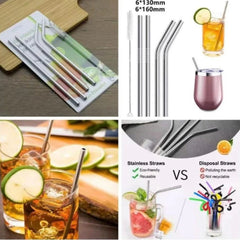 Steel Straw - Pack of 5 Cosmia.pk