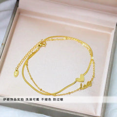 Stainless Steel Heart Love Anklet Cosmia