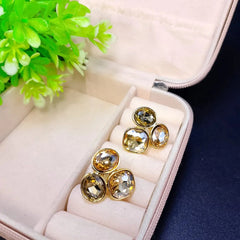 Colorful Oval Geometric Stud Cosmia
