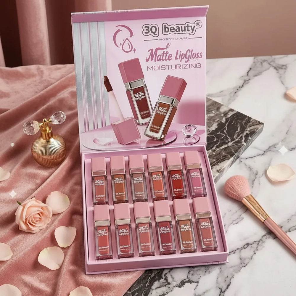 3Q Beauty Matte Moisturizing Lip Gloss – Pack of 12 3Q Beauty