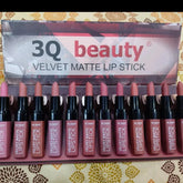 3Q Beauty Velvet Matte Lipstick Set of 12 3Q Beauty